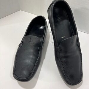 Prada Driving Loafer Black Pebble Leather Minimalist Quiet Luxury Sz 36 US 6 L